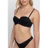 Dorina Balconette-BH "Perfect Lace", Damen, Gr. 70, Cup E, schwarz, Microtouch, Obermaterial: 90% Nylon, 10% Elasthan, BHs Balconette-BH, mit Spitze