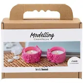 Creativ Company Bastelset Modellieren Teelichthalter DIY Set