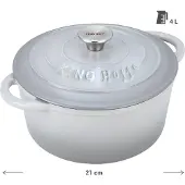 KINGHOFF KH-1520 emaillierter Gusseisentopf 21cm