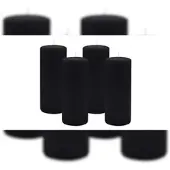 Kopschitz Kerzen 4er Set Stumpenkerzen/Adventskranzkerzen Schwarz √ò 80 x 200 mm