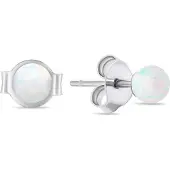Brilio Silver - Fine silver stones with white synthetic opals EA625W