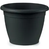 Veca Pflanzgefäß Blumentopf Pflanztopf Naxos rund anthrazit Ø 35 x H 26 cm