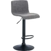CLP Barhocker Hover mit Stoffbezug hellgrau Material Gestell Metall matt schwarz