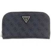 GUESS Geldbörse Latona Zip Around Organizer Coal Logo