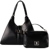 U.S. POLO ASSN. Schultertasche Handtasche Margaret Shoulder Bag Black schwarz