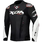 Ixon Vortex 3 JKT Schwarz Weiß Motorrad Lederjacke Größe 2XL