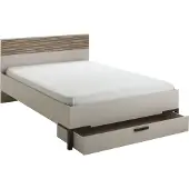 Die Möbelfundgrube Jugendbett 120 x 200 cm Eiche - Beige-Kaschmir - BRAVO
