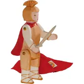 Ostheimer Holzfigur St. Martin mit Schwert und Mantel