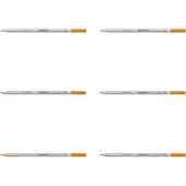 Staedtler Karat Aquarell, aquarellierbarer Buntstift Ockergelb hochqualitativ, 6 Stück
