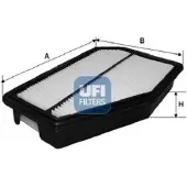 Ufi Luftfilter 30.482.00 für HONDA CIVIC VIII Hatchback (FN, FK) Filtereinsatz