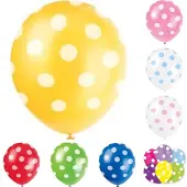 Riethmüller 6 Latexballons Punkte 22,8 cm / 9'