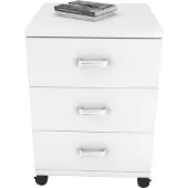 Ebuy24 Holz Rollcontainer Bürocontainer Schublade Tobila VCM Weiß