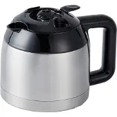 Cloer 5258 Filterkaffeemaschine für 10 Tassen, 3 Aromastufen, LCD-Touch-Display, Timer, Tropfstopp & Auto-Off, inkl. Messlöffel, Isolierkanne, Edelstahl, 800 W