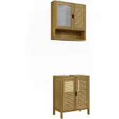 Vicco Badmöbel-Set Liora Bambus 2 Teile, Model 52037