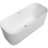 Villeroy & Boch Freistehwanne DUO FINION 1700 x 700 mm, mit Design-Ring Ausstattung gold weiß