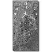 Tulup Glasuhr Wanduhr Küchenuhr Echt-Glas 30x60 Betonwand Grau