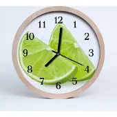 Tulup Holzuhr 30fi cm wanduhr - Limette
