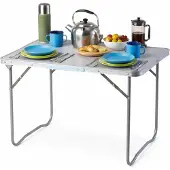 Mojawo Campingtisch Klapptisch Outdoortisch klappbar Griff Alu 80x60x68cm