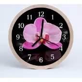 Tulup Holzuhr 30fi cm wanduhr - Orchidee Blumen