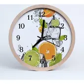 Tulup Holzuhr 30fi cm wanduhr - Zitrusfrucht