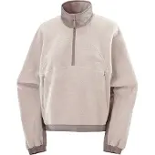 Salomon Damen Chroma Fleece Crop Pullover (Größe M, beige)