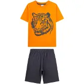 Sanetta Schlafanzug "Pyjama Schlafanzug Tiger kurz Kids"