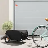 vidaXL Cloris Designermöbel Fahrradanhänger Schwarz 30 kg Eisen 2024 Neu