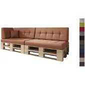 Sunnypillow Palettenkissen Verona gesteppt 6er Set Orange