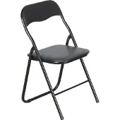 Ebuy24 (4er Set) Mihe Klappstuhl, mit gepolstertem Sitz, schwarz.