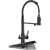 OEM Küchenspülenarmatur, Dual-Handle, polierte Messingoberfläche, Matte Schwarz