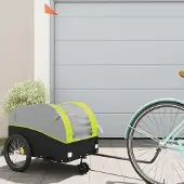 Prolenta Maison Exclusive - Fahrradanhänger Schwarz und Grün 30 kg Eisen