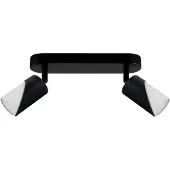 Licht-Erlebnisse Deckenspot Metall GU10 verstellbar Schwarz Weiß 2-flammig länglich Spot Lampe Decke