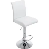 CLP Barhocker Köln weiß, höhenverstellbar & 360° drehbar, mit Trompetenfuß, Sitzhöhe 60-80,5 cm