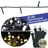 Gravidus LED-Lichterkette mit 80 farbwechselnden Lichtern, 6 m