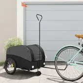 vidaXL Fahrradanhänger Schwarz 45 kg Eisen 94150