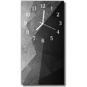 Tulup Glasuhr Wanduhr Küchenuhr Echt-Glas 30x60 Muster Schwarz