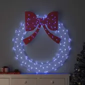 vidaXL "Schlussverkauf" Kranz mit 150 LEDs Blau 120 cm Acryl C13118