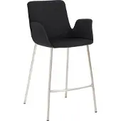 Mayer Barstuhl Sitzmöbel 1222 53 x 49 x 95 cm Edelstahl/anthrazit