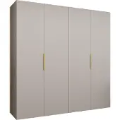 MEBLE KRYSPOL , Kleiderschrank, Schrank 200 cmx202x52, Kaschmir, Gold