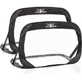 Goods & Gadgets Goal Star Popup Fußballtor 2er Set – Faltbare Tore für Garten & Park, Pop-Up Fußballtore inkl. Heringe, 213x152x76 cm, Kinder & Erwachsene