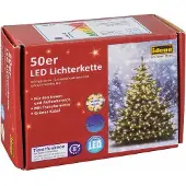 Idena LED-Lichterkette 50er warm-weiß für Innen