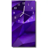 Tulup Glasuhr Wanduhr Küchenuhr Echt-Glas 30x60 Muster Lila