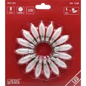 Konstsmide 1047-316 LED Birne, 16er-Blister, warm weiß, 14V, 0.2W, E10 Schraubgewinde