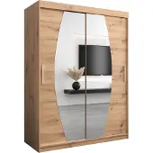 MEBLE KRYSPOL Kleiderschrank, Schiebetürenschrank Schlafzimmer, Schrank mit Spiegel ELYPSE 150 cm