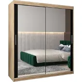 MEBLE KRYSPOL Kleiderschrank, Schiebetürenschrank Schlafzimmer, Schrank mit Spiegel TOKYO 3 180 cm