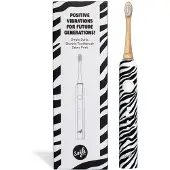 Smyle | Zebra | Schallzahnbürste für Zahnpflege | Nur 3x jährlich aufladen | 5 Modi & Drucksensor