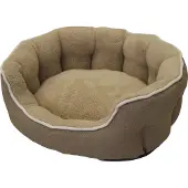 Nobby 60858, Nest-Haustierbett, Drinnen, Hund, Beige, Braun, Oval, Einfarbig