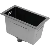 Easybuy Küchenspüle Schwarz Edelstahl Einschalen Barspüle