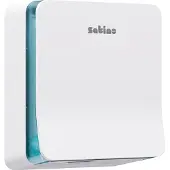 Satino Falthandtuchspender S, für 2-3 Falthandtücher-Packungen mit V-Falzung/C-Falzung, B 301 x T 165 x H 350 mm, ABS-Kunststoff, weiß