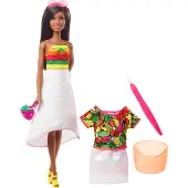 Mattel Barbie loves Crayola Fruchtiger Farbenmix Puppe & Moden (AA)